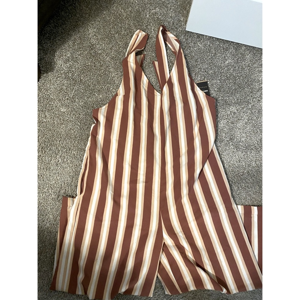Striped Culotte Jumpsuit